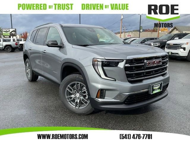 2026 GMC Acadia Elevation in Sterling Metallic — front three-quarter view