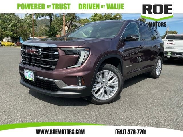 2025 GMC Acadia Elevation in Crystal Metallic — front three-quarter view
