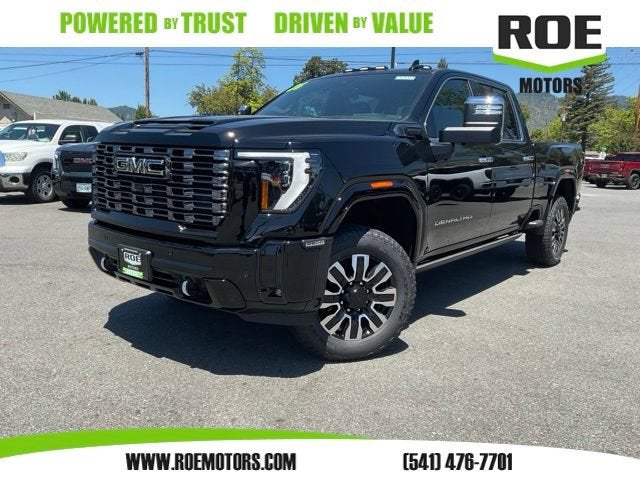 2026 GMC Sierra 2500 HD Denali Ultimate in Onyx Black — front three-quarter view