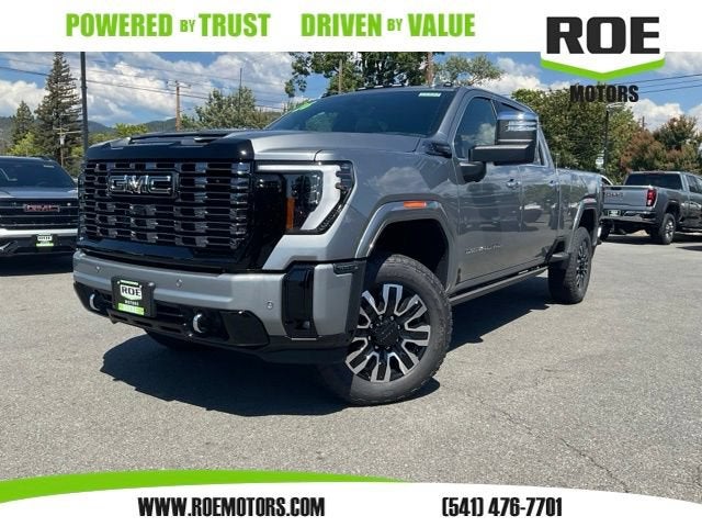 2026 GMC Sierra 2500 HD Denali Ultimate in Sterling Metallic — front three-quarter view