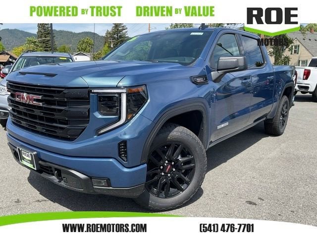 2026 GMC Sierra 1500 Elevation in Downpour Metallic — front three-quarter view