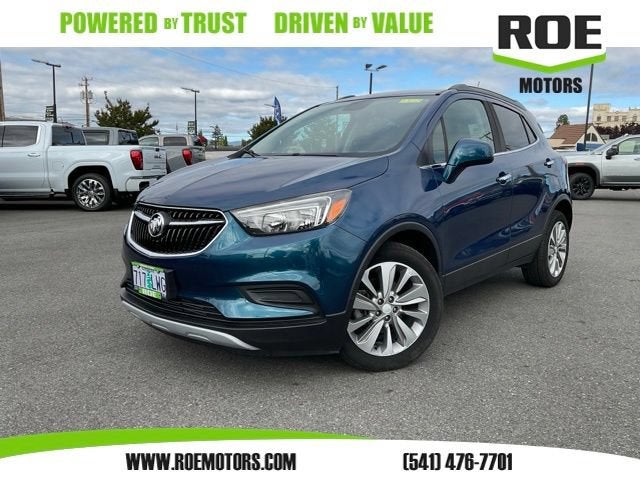 2020 Buick Encore Preferred in Includes (Mdp) Anthracite Lower Exterior Accent Color, Paint Code W598f. — front three-quarter view